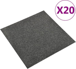 vidaXL - Tapijttegels - 20 - st - 5 - m² - 50x50 - cm - antraciet