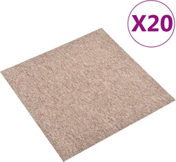 vidaXL - Tapijttegels - 20 - st - 5 - m² - 50x50 - cm - beige