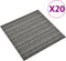 vidaXL - Tapijttegels - 20 - st - 5 - m² - 50x50 - cm - gestreept - antraciet