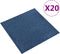 vidaXL - Tapijttegels - 20 - st - 5 - m² - 50x50 - cm - gestreept - beige