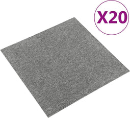 vidaXL - Tapijttegels - 20 - st - 5 - m² - 50x50 - cm - grijs
