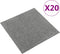 vidaXL - Tapijttegels - 20 - st - 5 - m² - 50x50 - cm - grijs