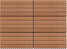 vidaXL - Tegels - 6 - st - 1m² - 60x30 - cm - HKC - bruin