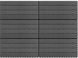 vidaXL - Tegels - 6 - st - 1m² - 60x30 - cm - HKC - grijs
