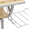 vidaXL - Tekentafel - 110x53x(58-87) - cm - bewerkt - hout - en - staal - eiken/grijs