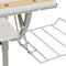vidaXL - Tekentafel - 110x53x(58-87) - cm - bewerkt - hout - en - staal - wit/grijs