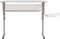 vidaXL - Tekentafel - 110x53x(58-87) - cm - bewerkt - hout - en - staal - wit/grijs