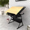 vidaXL - Tekentafel - met - 2 - lades - en - kruk
