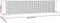 vidaXL - Tennisnet - 400x100x87 - cm - polyester - zwart - en - rood
