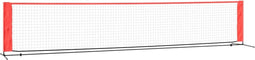 vidaXL - Tennisnet - 500x100x87 - cm - polyester - zwart - en - rood