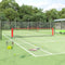 vidaXL - Tennisnet - 500x100x87 - cm - polyester - zwart - en - rood