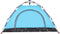 vidaXL - Tent - 2-persoons - snelontgrendeling - blauw