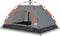 vidaXL - Tent - 3-persoons - snelontgrendeling - grijs - en - oranje