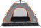 vidaXL - Tent - 3-persoons - snelontgrendeling - grijs - en - oranje