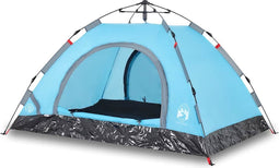 vidaXL - Tent - 4-persoons - snelontgrendeling - blauw
