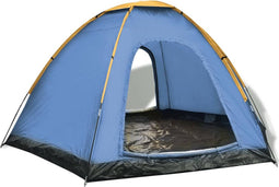 vidaXL Tent 6-persoons blauw en geel