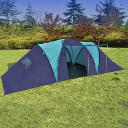 vidaXL - Tent - 9-persoons - donkerblauw - en - blauw