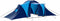 vidaXL - Tent - 9-persoons - donkerblauw - en - blauw