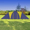 vidaXL - Tent - 9-persoons - polyester - blauw - en - geel