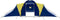 vidaXL - Tent - 9-persoons - polyester - blauw - en - geel