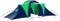 vidaXL - Tent - 9-persoons - polyester - blauw - en - groen