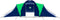 vidaXL - Tent - 9-persoons - polyester - blauw - en - groen