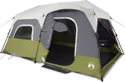 vidaXL - Tent - 9-persoons - waterdicht - met - LED - lichtblauw