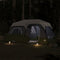 vidaXL - Tent - 9-persoons - waterdicht - met - LED - lichtblauw