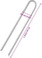 vidaXL - Tentharingen - 12 - st - U-vormig - Ø10 - mm - 37 - cm - gegalvaniseerd - staal
