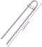 vidaXL - Tentharingen - 12 - st - U-vormig - Ø12 - mm - 41,5 - cm - gegalvaniseerd - staal