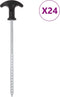 vidaXL - Tentharingen - 24 - st - Ø7 - mm - 20 - cm - gegalvaniseerd - staal