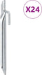 vidaXL - Tentharingen - 24 - st - V-vormig - Ø20 - mm - 17 - cm - gegalvaniseerd - staal
