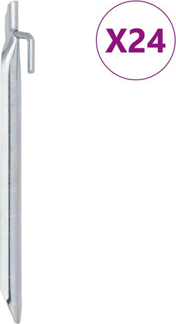 vidaXL - Tentharingen - 24 - st - V-vormig - Ø20 - mm - 24 - cm - gegalvaniseerd - staal