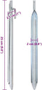 vidaXL - Tentharingen - 24 - st - V-vormig - Ø20 - mm - 25 - cm - gegalvaniseerd - staal