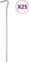 vidaXL - Tentharingen - 25 - st - Ø5 - mm - 23 - cm - gegalvaniseerd - staal