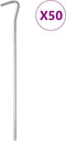 vidaXL - Tentharingen - 50 - st - Ø5 - mm - 23 - cm - gegalvaniseerd - staal