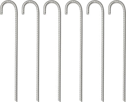 vidaXL - Tentharingen - 6 - st - Ø10 - mm - 37 - cm - gegalvaniseerd - staal