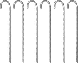 vidaXL - Tentharingen - 6 - st - Ø12 - mm - 41,5 - cm - gegalvaniseerd - staal