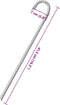 vidaXL - Tentharingen - 6 - st - Ø12 - mm - 41,5 - cm - gegalvaniseerd - staal