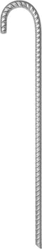 vidaXL - Tentharingen - 6 - st - Ø12 - mm - 41,5 - cm - gegalvaniseerd - staal
