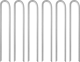 vidaXL - Tentharingen - 6 - st - U-vormig - Ø10 - mm - 37 - cm - gegalvaniseerd - staal