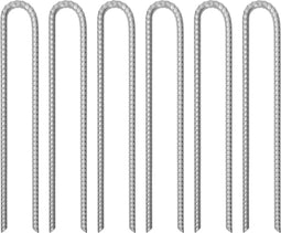 vidaXL - Tentharingen - 6 - st - U-vormig - Ø12 - mm - 41,5 - cm - gegalvaniseerd - staal