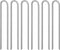 vidaXL - Tentharingen - 6 - st - U-vormig - Ø12 - mm - 41,5 - cm - gegalvaniseerd - staal