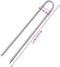vidaXL - Tentharingen - 6 - st - U-vormig - Ø12 - mm - 41,5 - cm - gegalvaniseerd - staal