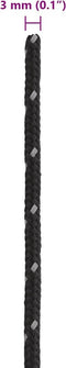 vidaXL - Tentscheerlijn - met - reflecterende - strips - en - spanners - 50 - m - 3 - mm