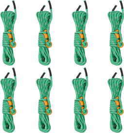 vidaXL - Tentscheerlijnen - met - spanners - 8 - st - reflecterend - 4 - m - 4 - mm
