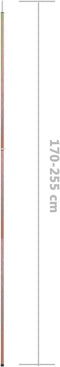 vidaXL - Tentstokken - 2 - st - telescopisch - 170-255 - cm - gegalvaniseerd - staal