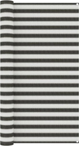 vidaXL - Tenttapijt - 200x300 - cm - antracietkleurig - en - wit