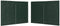 vidaXL - Tentwanden - 2 - st - met - ritssluiting - PE - groen