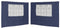 vidaXL - Tentwanden - met - raam - PE - blauw - 2 - st